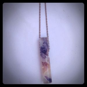 Dried Flower Pendant Necklace